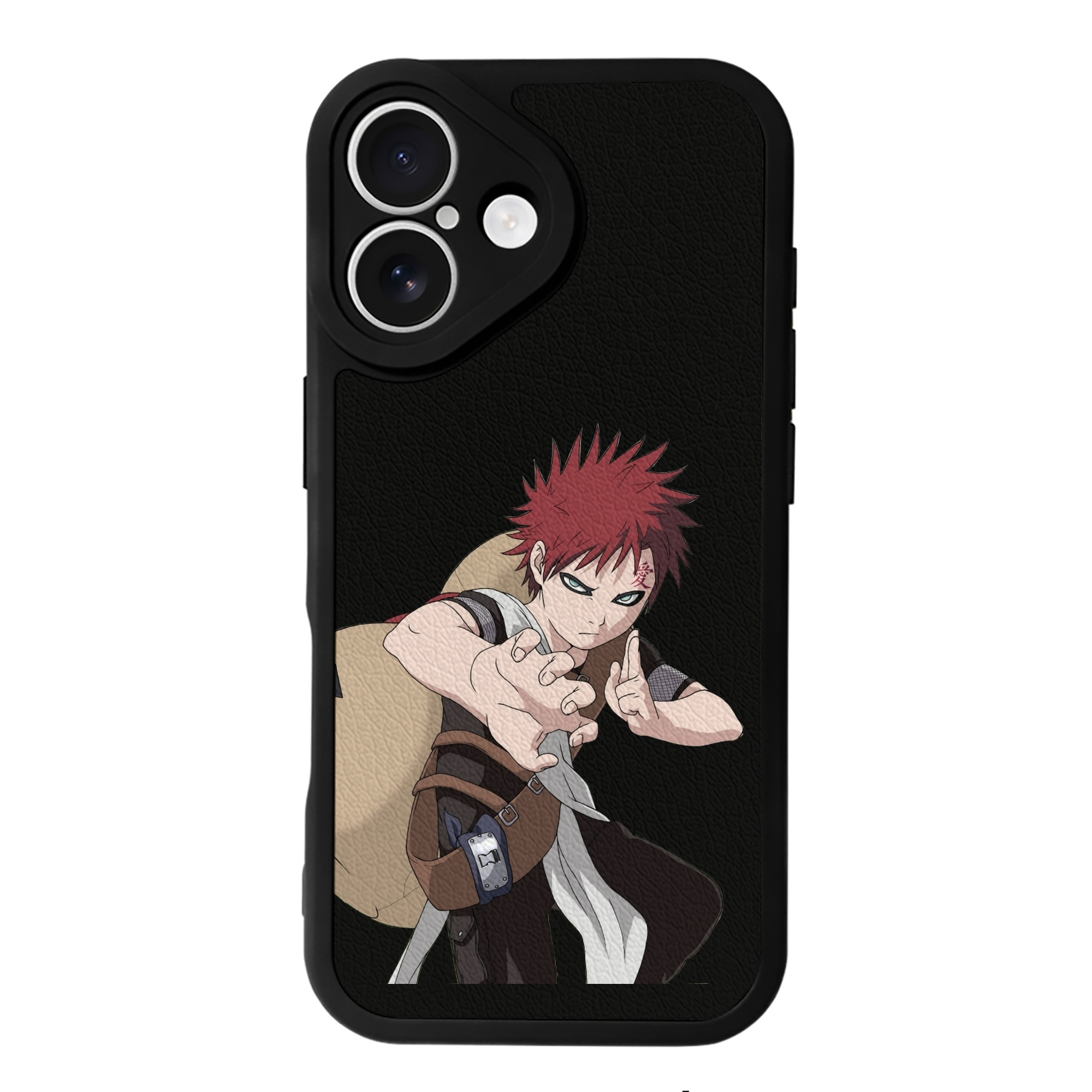 （画像用） NARUTO -ナルト- ガアラ Gaara 【iPhone 16シリーズ対応】シリコンスマホケース（レザー調） 材質：シリコン